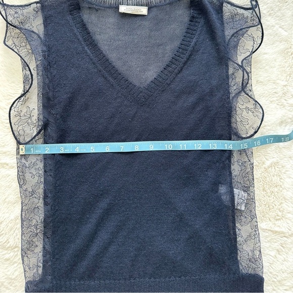 Nina Ricci women cashmere top with laces size M Authentic - Picture 6 of 9